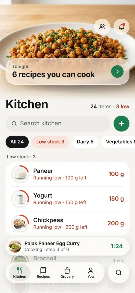 Kitchen screen